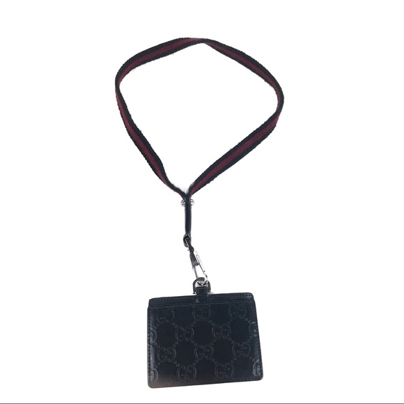 gucci lanyard id holder